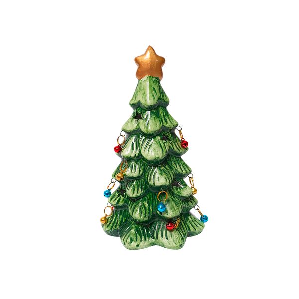 Navidad Adorno Led Arbolito 10.5X9.5X18.5Cm Verde (18411)