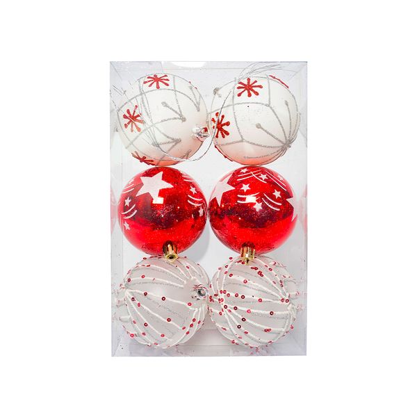 Pack Bolas Set Bolas 23.5 x 15.5 x 7.8 cm Rojo/Blanco