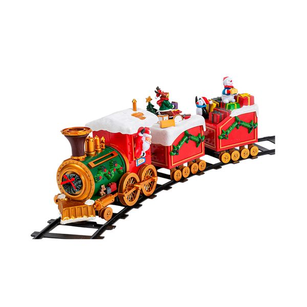 Adorno Navideño Tren de Piso 50 cm Rojo