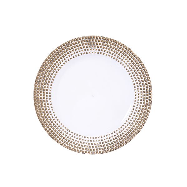 Plato Navideño de Sitio Bordes 33 cm Dorado