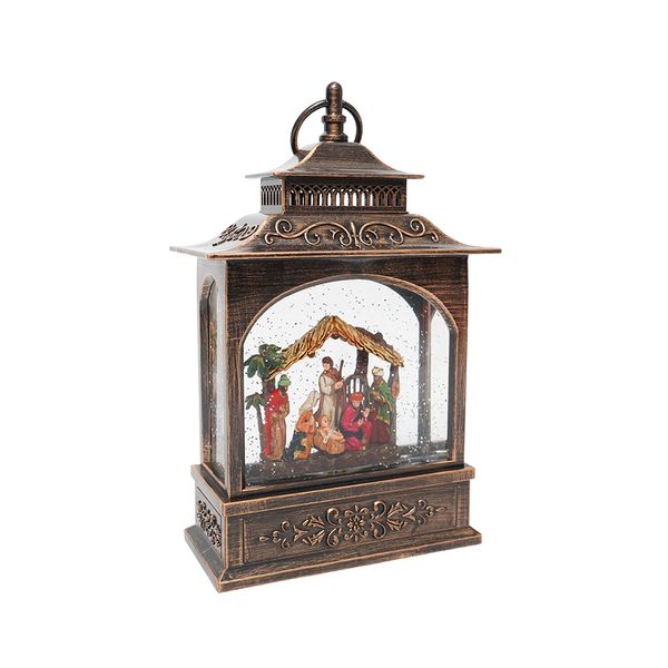 Adorno Farol Nacimiento 17.7 x 9.1 x 25.3 cm Marron