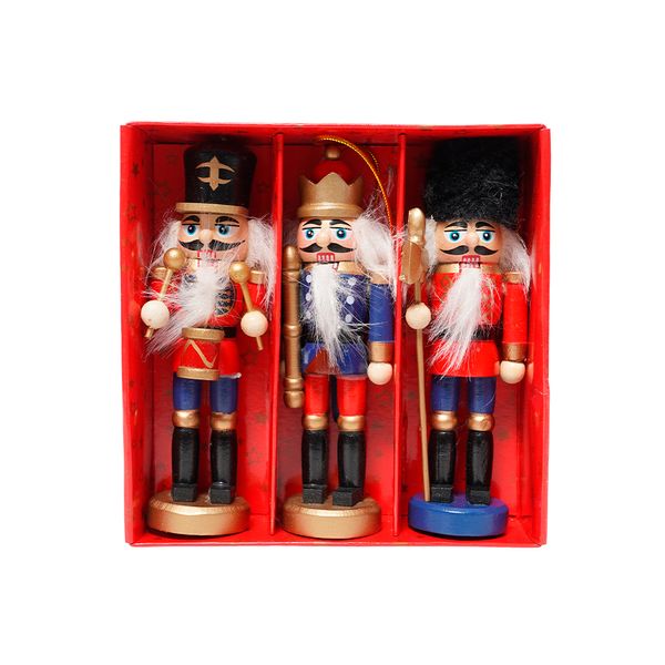 Set de 3 Cascanueces 12.5 cm Rojo/Azul