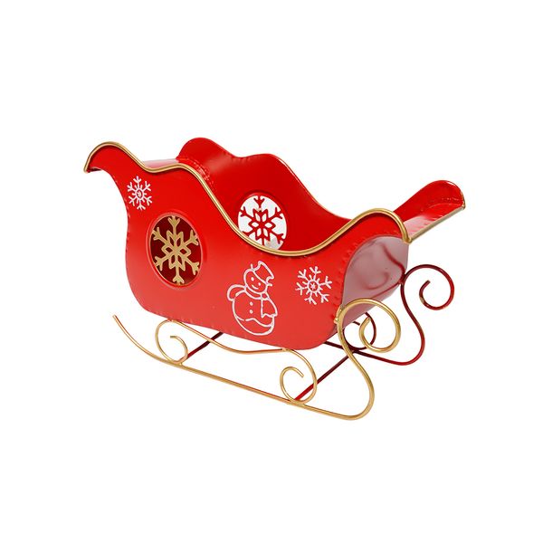 Adorno Navideño Trineo Nieve 31 cm Rojo
