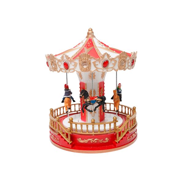 Carrusel Caballos 19 x 19 x 23 cm Rojo/Blanco