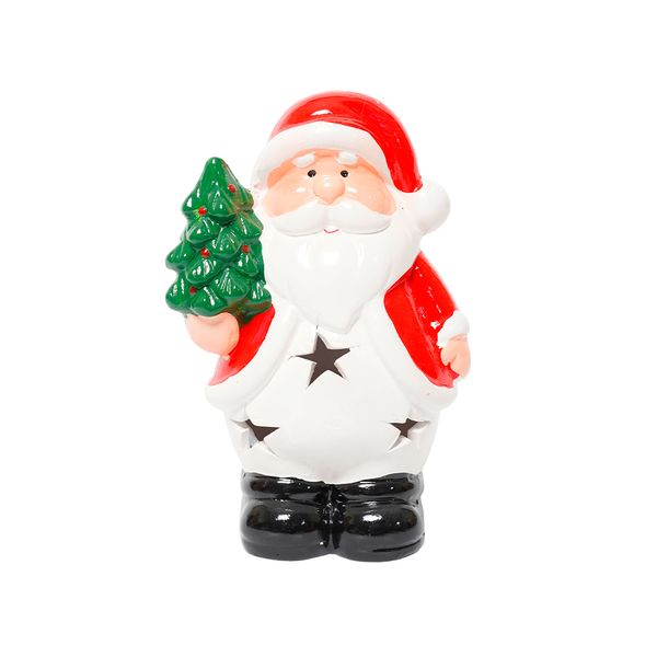 Adorno LED Santa 8.5 x 6.2 x 12.5 cm Rojo