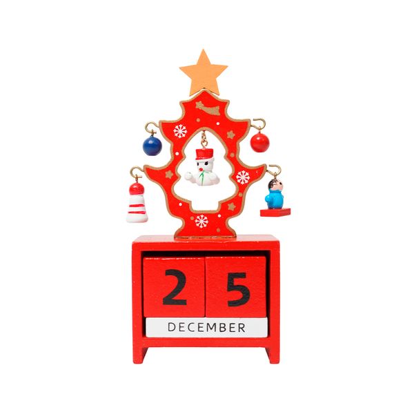 Adorno Navideño Calendario 7.2 x 15.8 x 3.5 cm Rojo