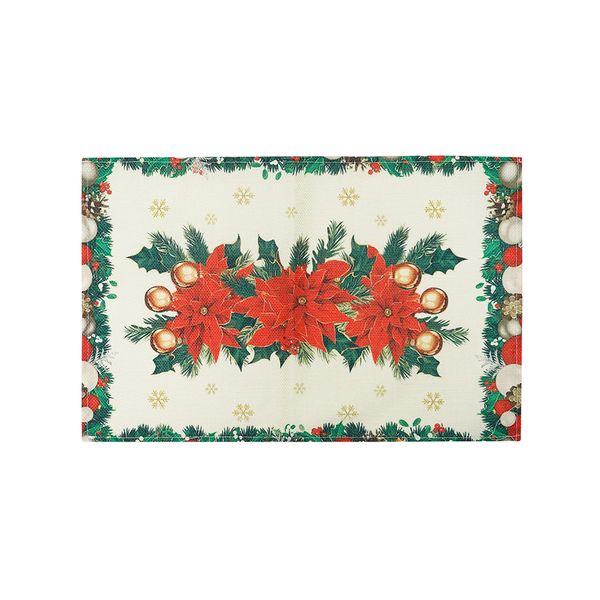Individuales Lux Flores 45 x 30 4 Piezas Rojo