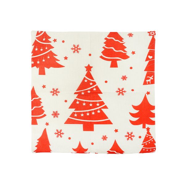 Funda para Cojín Lux Árboles 45 x 45 cm Rojo/Blanco