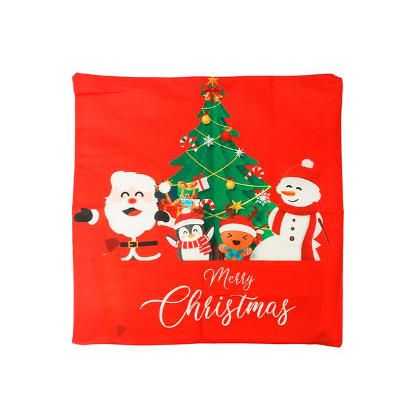 Funda para Cojín Lux Santa y Amigos I 45 x 45 cm Rojo