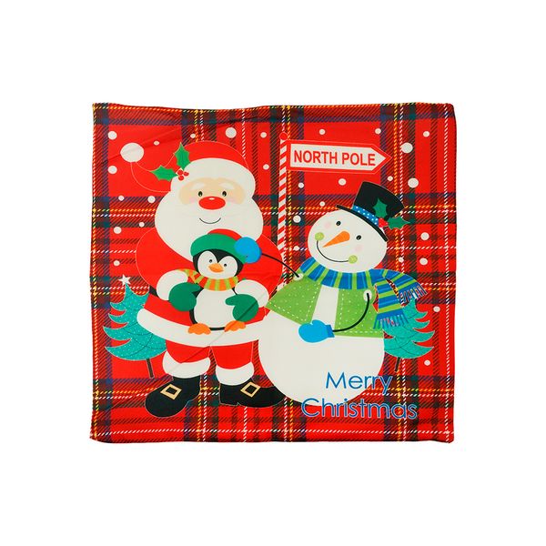 Funda para Cojín Lux Santa y Amigos 45 x 45 cm Rojo