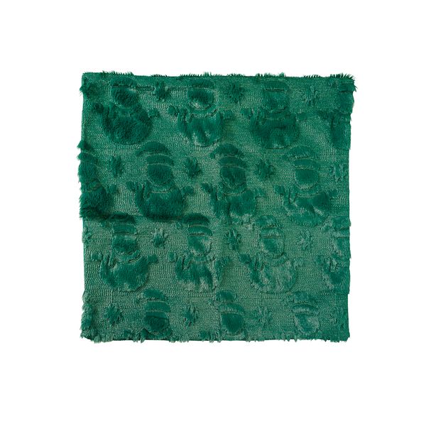 Funda para Cojín Plush Muñeco de Nieve 45 x 45 cm Verde