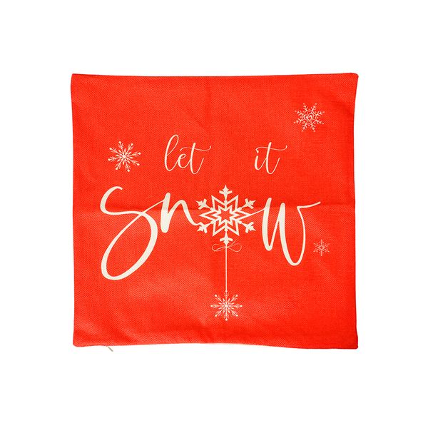 Funda para Cojín Joy Snow 45 x 45 cm Rojo