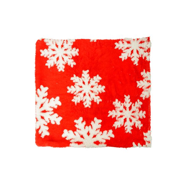 Funda para Cojín Copo Nieve 45 x 45 cm Rojo