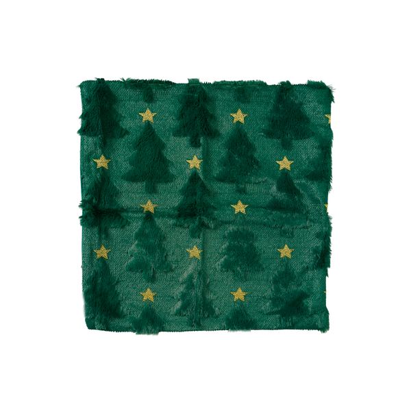 Funda para Cojín Plush con Estrella 45 x 45 cm Verde