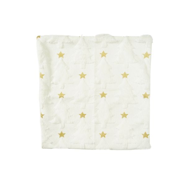 Funda para Cojín Plush con Estrella 45 x 45 cm Blanco