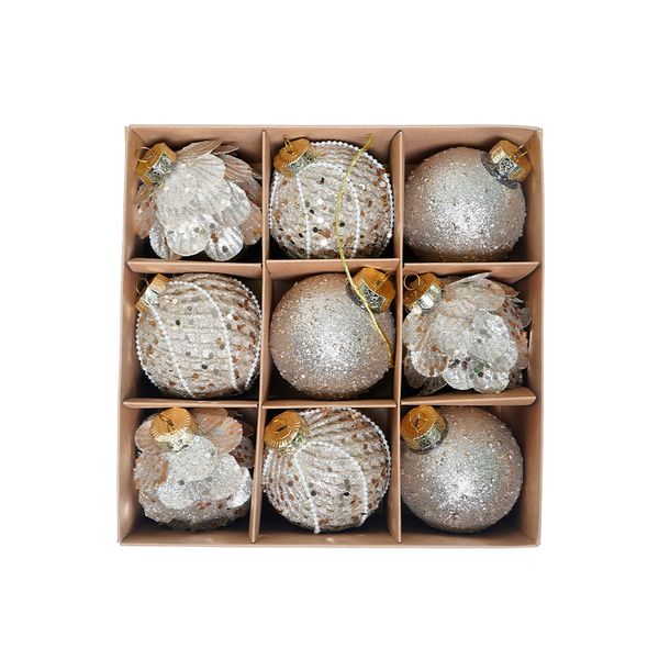 Pack Bolas Set Bolas 24.5 x 24.5 x 8 cm Champagne