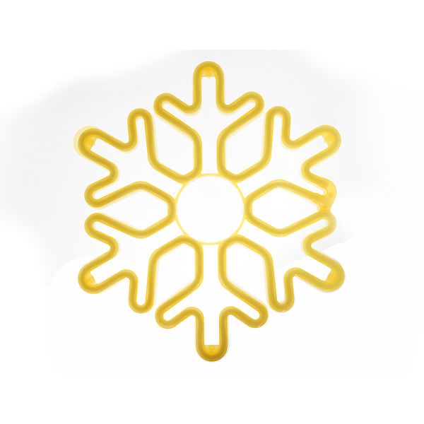 Adorno Navideño LED Copo de Nieve 40 cm Amarillo
