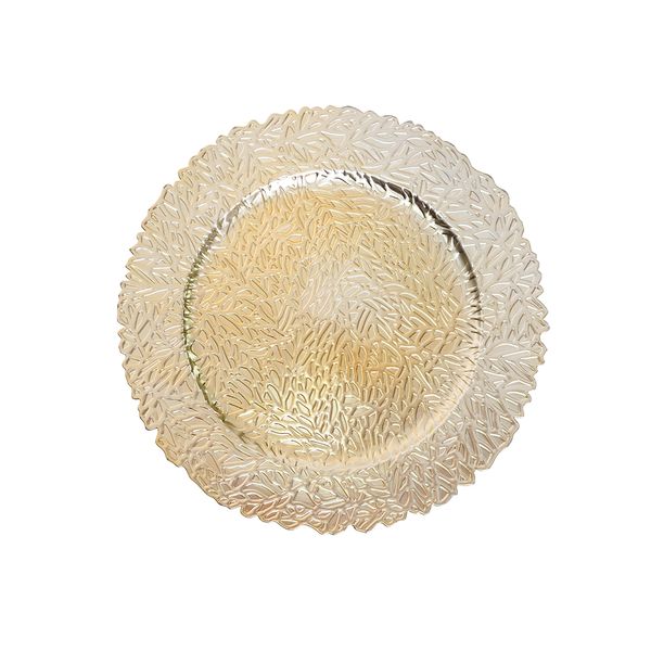 Plato Navideño de Sitio Glam 33 cm Dorado