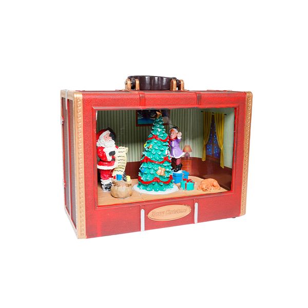 Escultura Ciudad Villa Caja 26.5 x 13 x 22 cm Marron