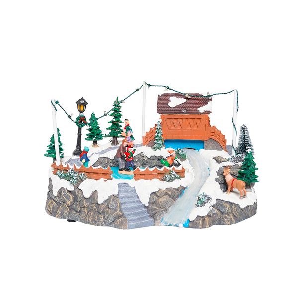 Escultura Ciudad Nieve 32.5 x 22 x 20 cm Blanco