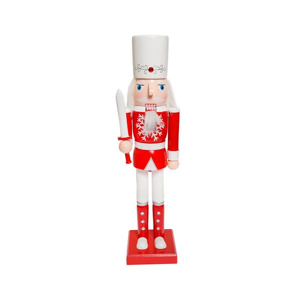 Cascanueces Candy Lineas 38 cm Rojo