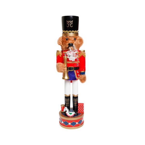 Cascanueces Oso Trombon 36 cm Rojo