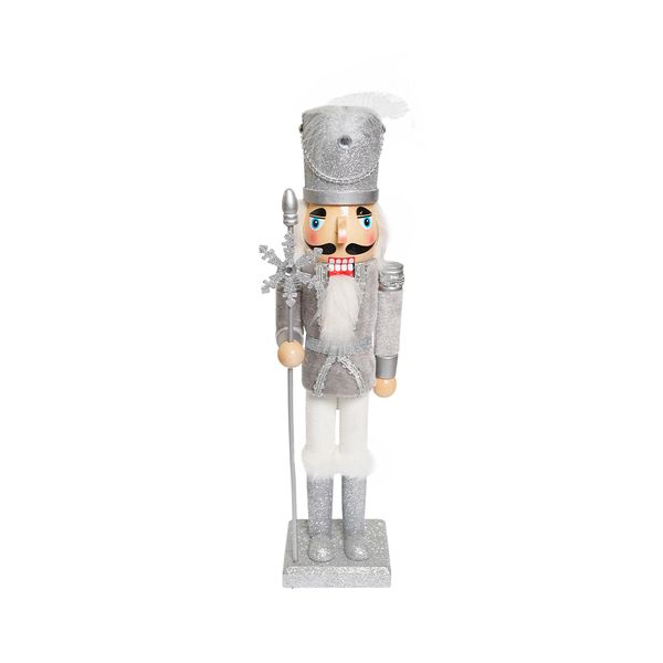 Cascanueces Guardia 38 cm Plateado