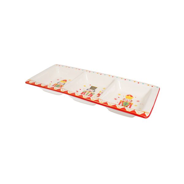 Plato Cascanueces 31.5 x 14 x 3.7 cm Blanco/Dorado