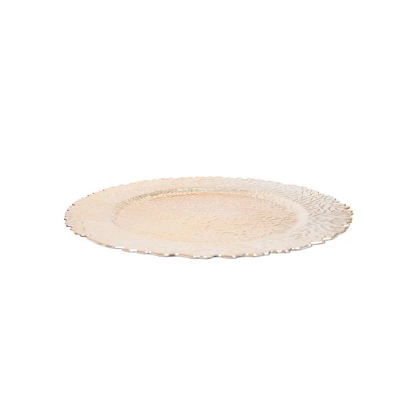 Plato Navideño de Sitio Glam 33 cm Dorado