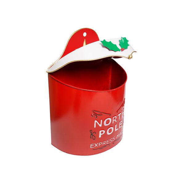 Adorno Navideño Buzon 26.5 x 14 x 23-34 Rojo/Blanco