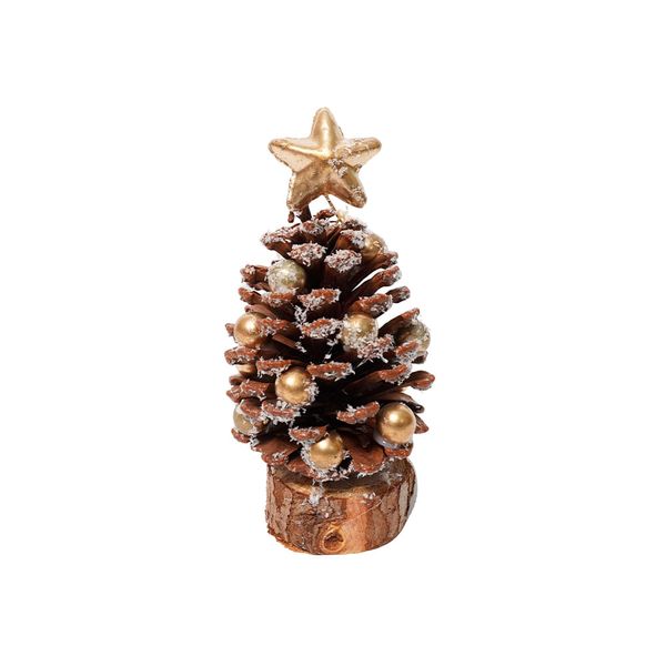 Árbol Mini Piña Estelar 15 cm Dorado