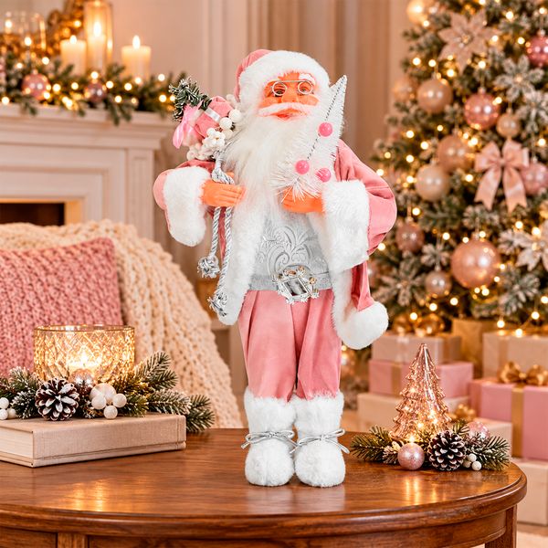 NAVIDAD SANTA CLAUS 45CM ROSADO (SCD09-45)